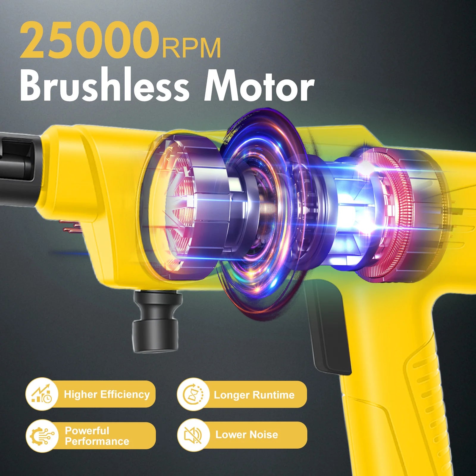 SurgeWash cordless pressure washer with 6-in-1 nozzle and included battery