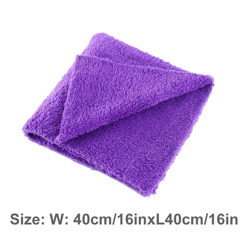 3/5/10Pcs Car Wash Microfiber Towel Cleaning Drying Car Polishing Cloth Soft Edgeless Car Detailing Waxing Towel 40X40CM 350GSM