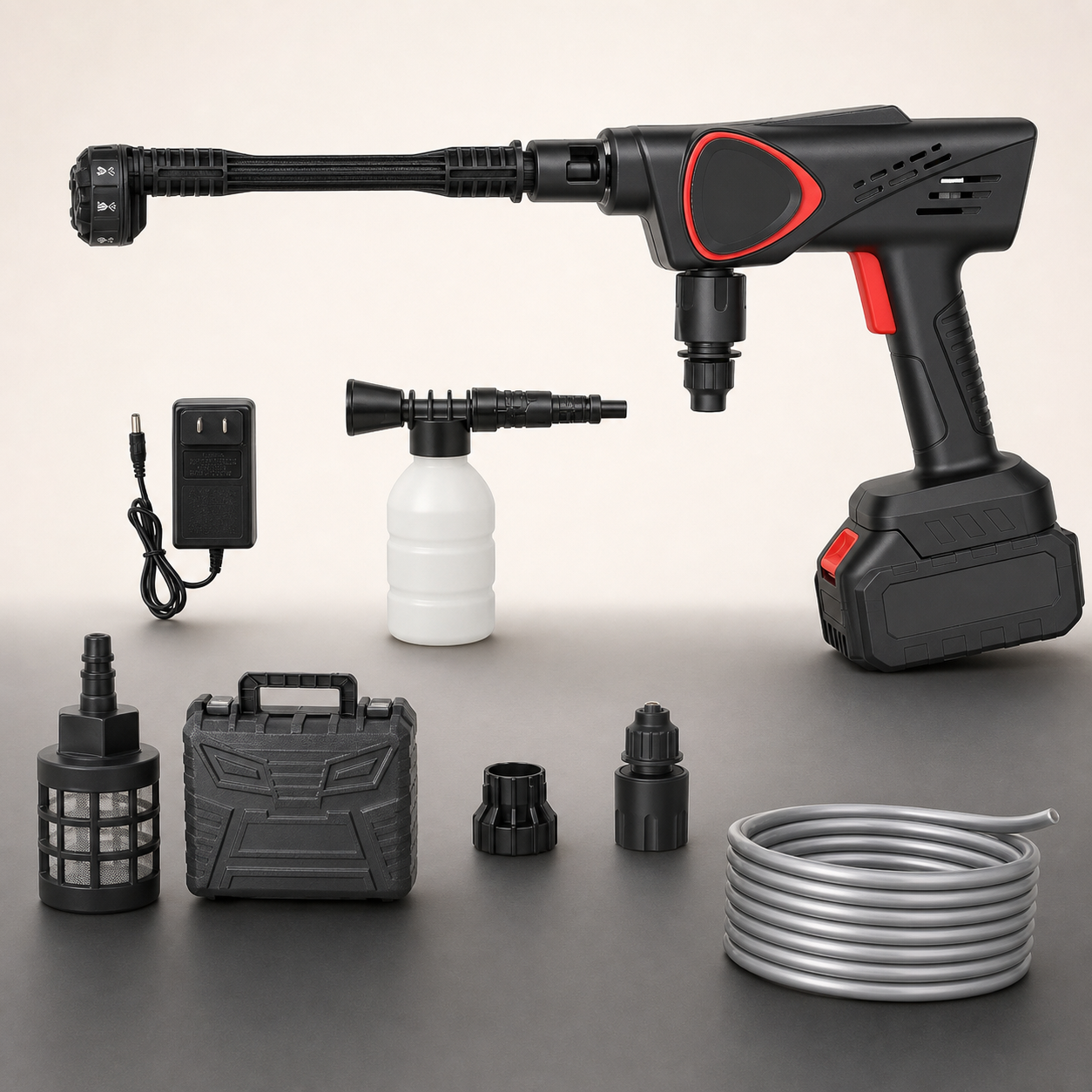 SurgeWash black cordless pressure washer complete kit